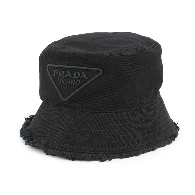 Prada Triangle fringe bucket hat (2022) Size M Black1HC137 Cotton100% from GALLERY RARE