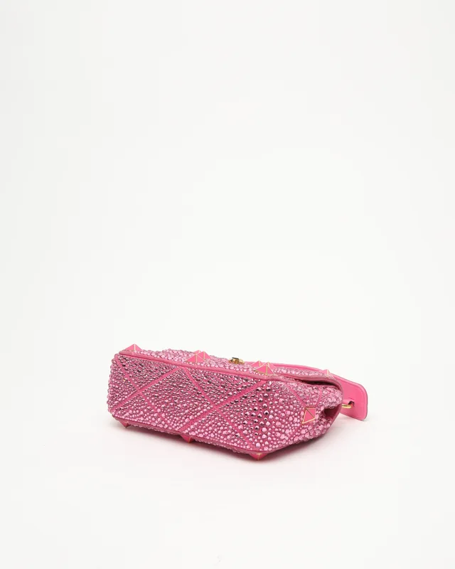 Valentino Garavani Medium Crystal Embellished Roman Stud Bag in Suede from A Retro Tale, photo 3 of 10