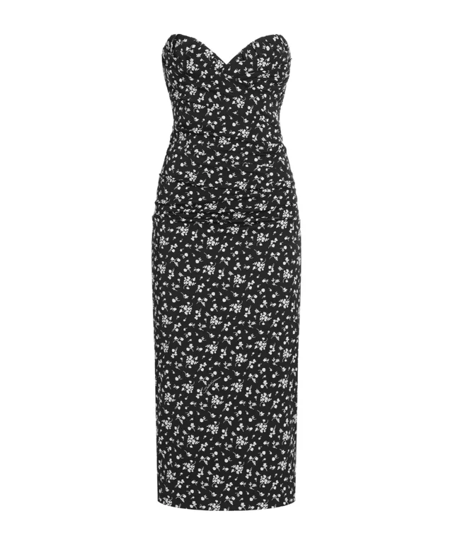 Dolce & Gabbana Floral-Printed Charmeuse Dress, image 1 of 1 from SENSER