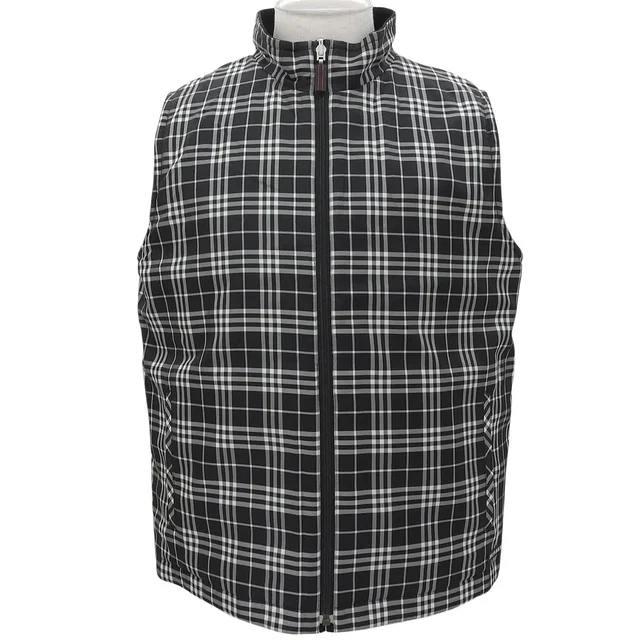 Burberry Reversible Plaid Vest #LL Black/White in Black from VINTAGE QOO TOKYO