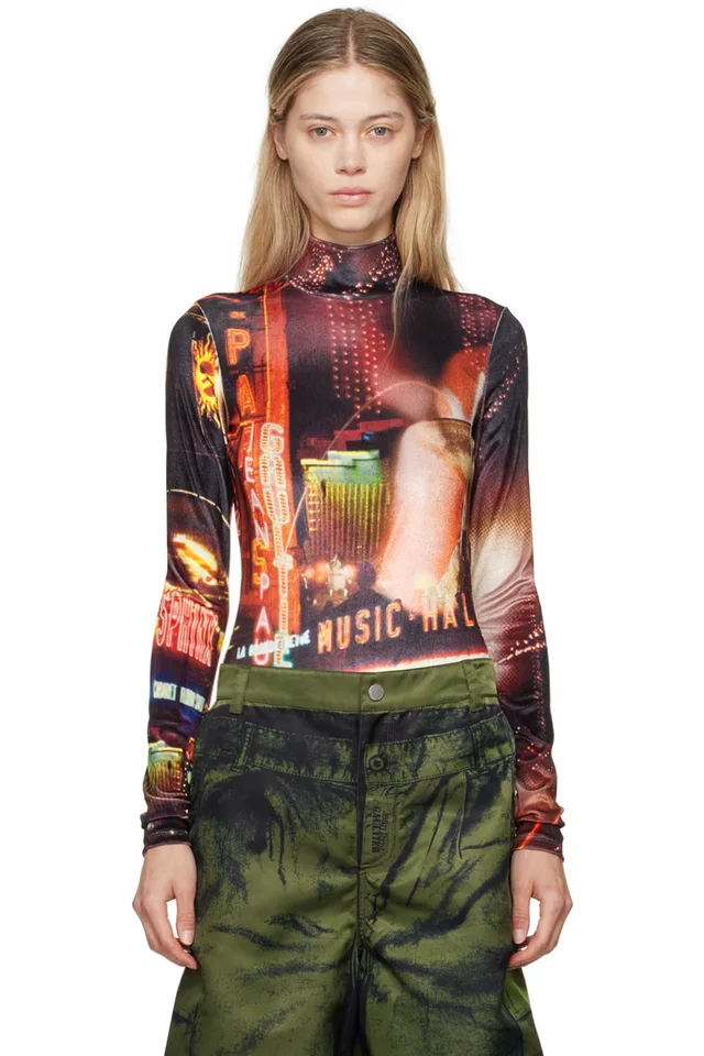 Jean Paul Gaultier Black & Red 'The Velvet Pigalle' Bodysuit, image 1 of 1 from SSENSE
