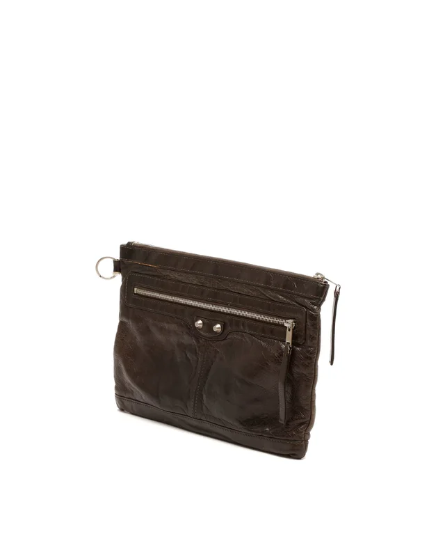 Balenciaga City Clip Clutch Bag in Canvas from A Retro Tale, photo 2 of 12