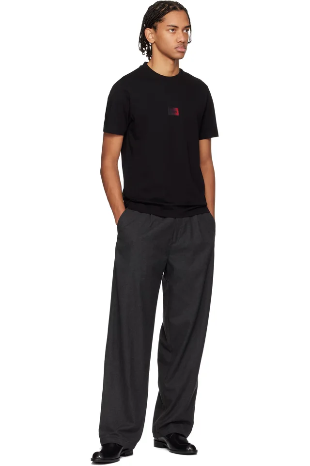 Hugo Gray Flannel Trousers, photo 4 of 4 from SSENSE