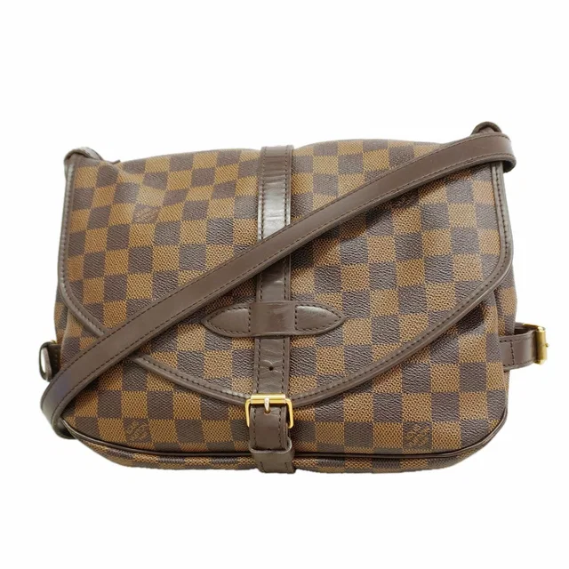 Louis Vuitton Shoulder Bag Damier Saumur 30 Ebene in Brown from The Reluxe