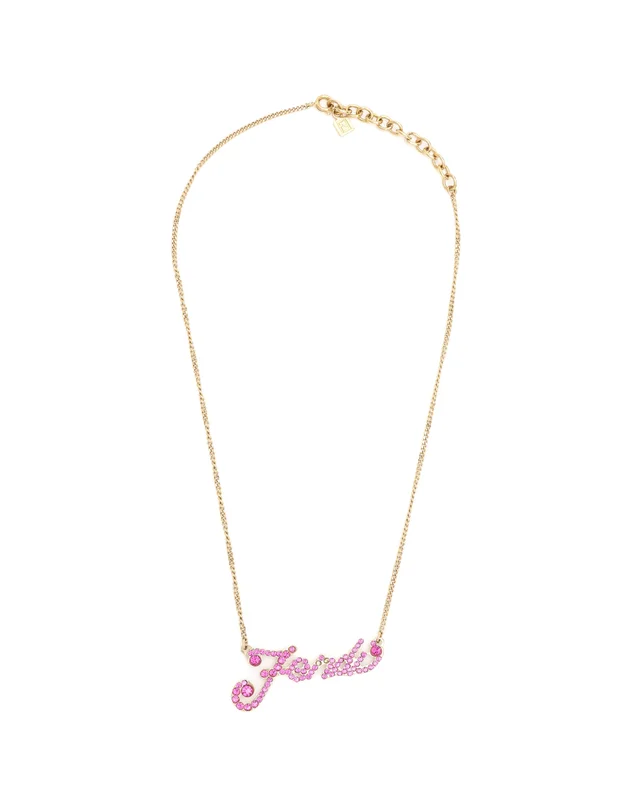 Fendi Rhinestone Logo Necklace from A Retro Tale, photo 2 of 4