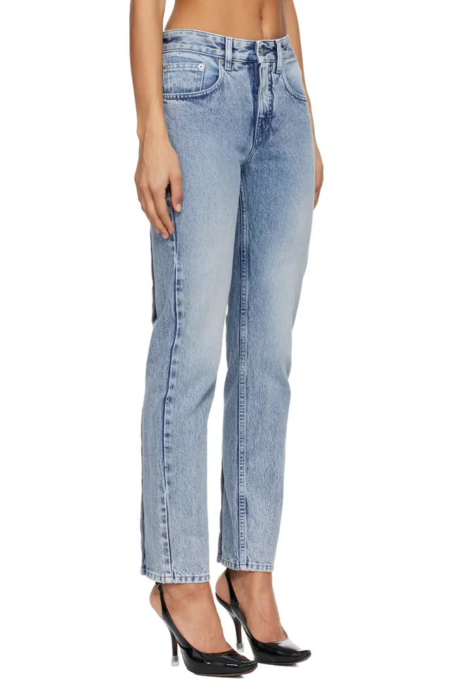 MM6 Maison Margiela Blue Straight-Leg Jeans, photo 2 of 2 from SSENSE