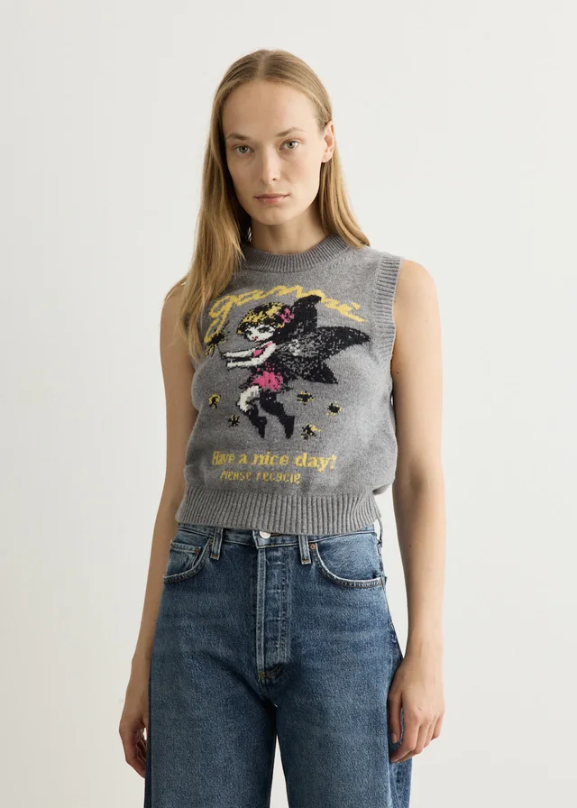 Ganni Graphic Wool Vest from Incu, photo 1 of 1