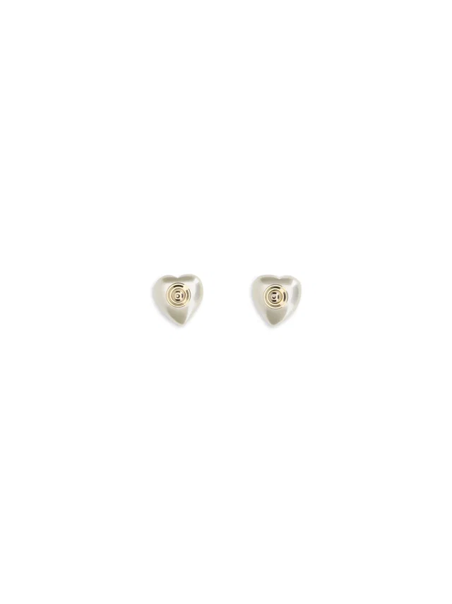 Valentino Garavani Earrings — Gold Metal With Pearl Accents in Gold from HEWI