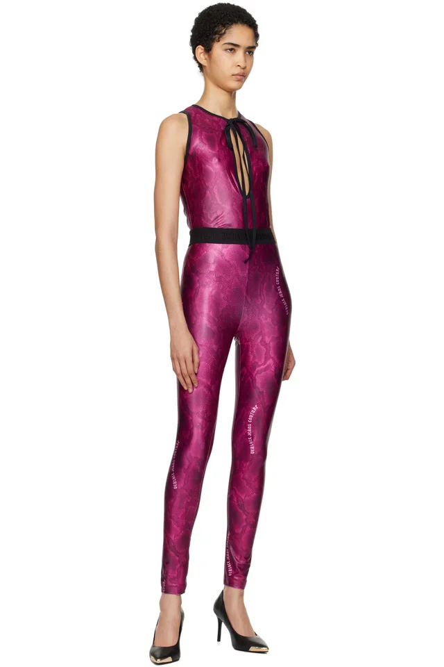 Versace Jeans Couture Pink Printed Bodysuit, photo 5 of 5 from SSENSE