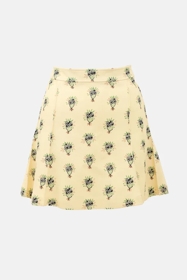 Chloé Crepe Floral Mini Skirt in Silk from VSP Consignment