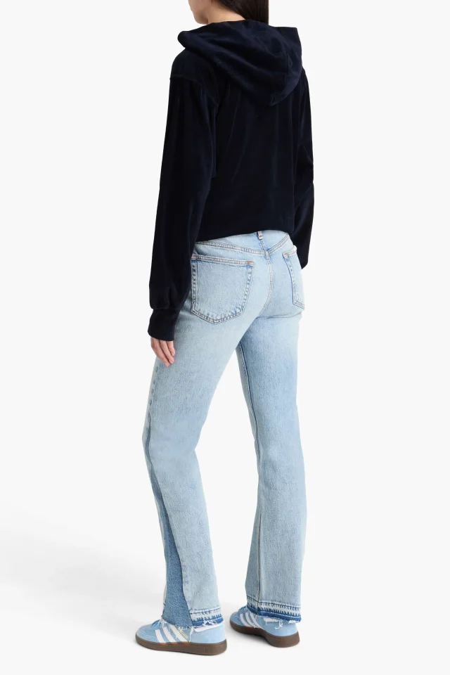 Les Tien Cotton-Blend Velour Hoodie in Midnight blue, photo 3 of 4 from THE OUTNET