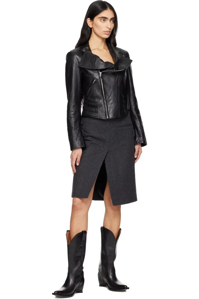 Maison Margiela Black Heel-Less Western Boots, photo 5 of 5 from SSENSE