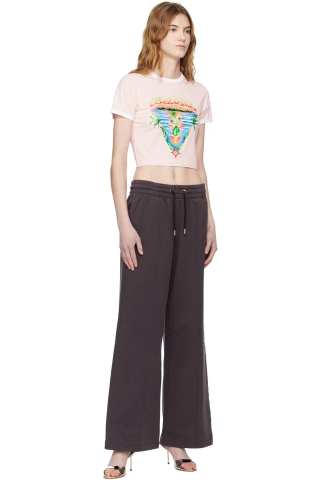 Casablanca Pink Innocence Triangle Short Sleeve T-shirt, photo 4 of 4 from SSENSE