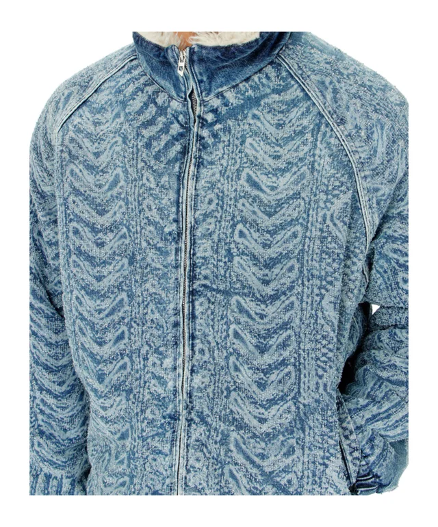 Diesel D-Kraps-S Cable-Knit-Effect Denim Jacket, photo 5 of 5 from SENSER