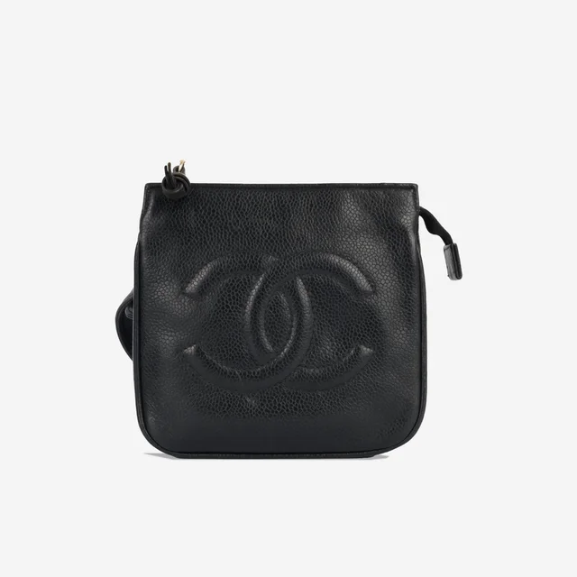 Chanel Vintage Belt Bag in Black Caviar Leather from Bagista