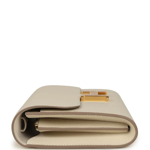 Hermès Constance Wallet To Go Craie Epsom Gold Hardware in White Epsom leather from Madison Avenue Couture, photo 4 of 10