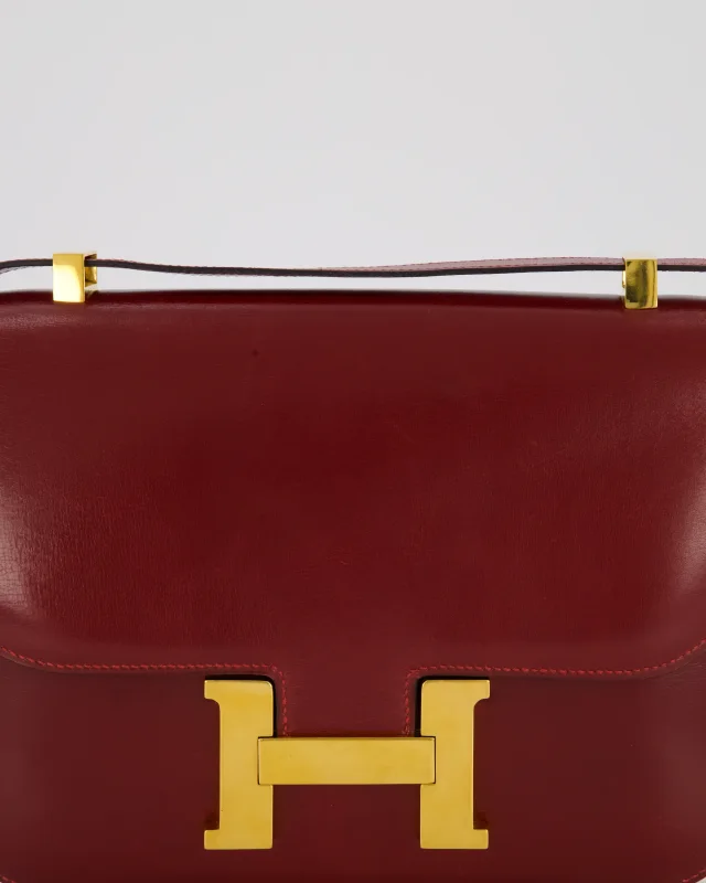 Hermès Vintage Constance 23 Bag in Burgundy Box leather from Sellier, photo 13 of 18