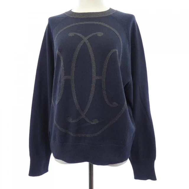 Hermès Knit Sweater Navy in Navy from The Reluxe