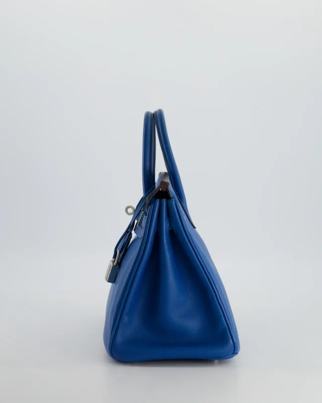 Hermès Birkin 25 Retourne Bag in Blue Epsom leather from Sellier, photo 12 of 26