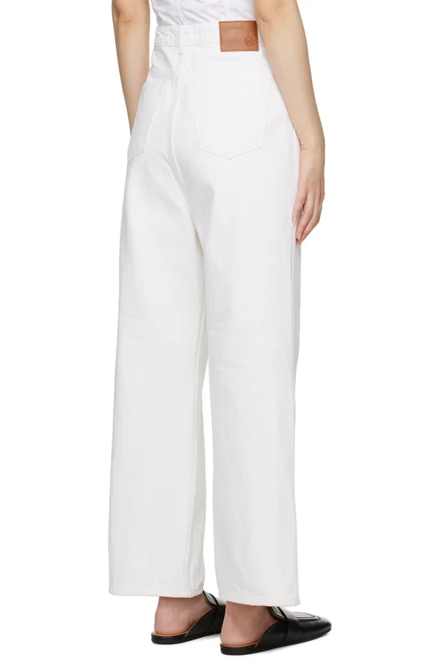 RECTO Off-White Wide Jeans, photo 3 of 4 from SSENSE