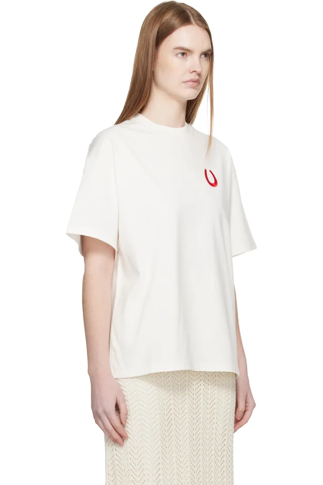 Jil Sander White Cotton Crew-Neck T-Shirt, photo 2 of 4 from SSENSE
