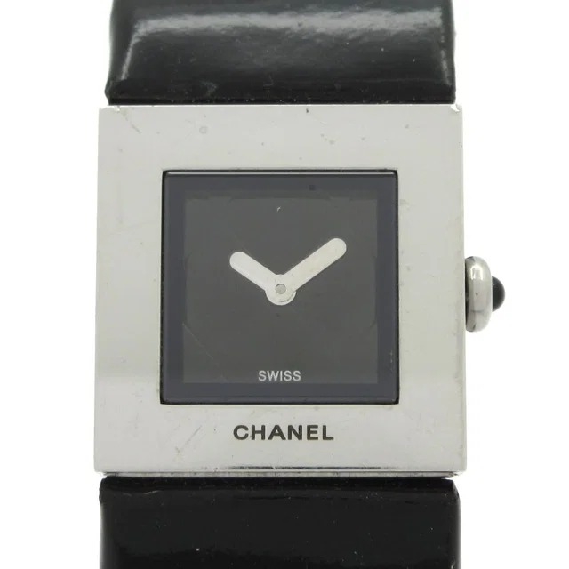 Chanel Watch Quilted Black in Black Leather from The Reluxe