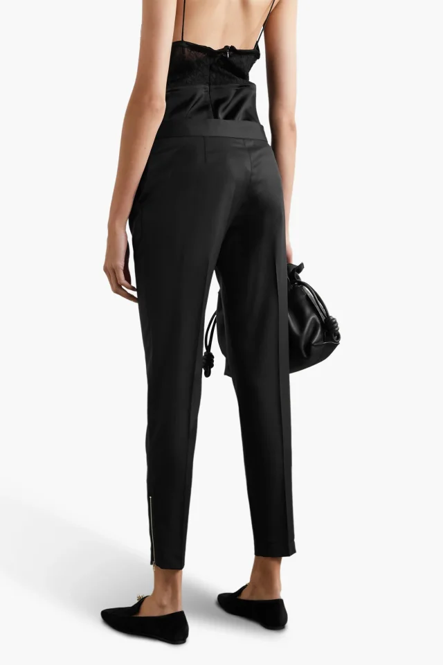 Stella McCartney Vivian Wool-Twill Tapered Pants in Black, photo 6 of 8 from THE OUTNET