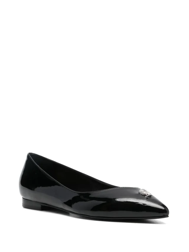 Philipp Plein skull-stud ballerina shoes, photo 2 of 2 from FARFETCH
