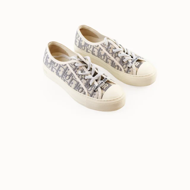 Walk'n'Dior Sneakers Oblique Canvas Grey in Grey Canvas from The Purse Affair