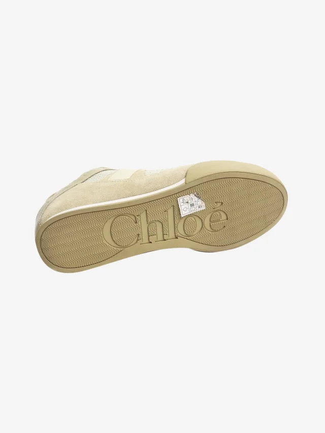Chloé Army green Kick mesh leather sneakers - size EU 38 in Green Leather from Sign of the Times, photo 4 of 4