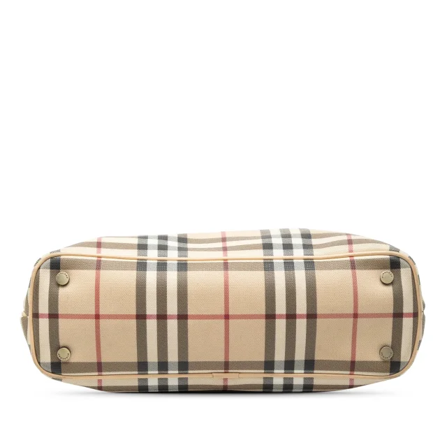 Beige Burberry House Check Canvas Handbag in Beige Canvas from Designer Revival, photo 3 of 6