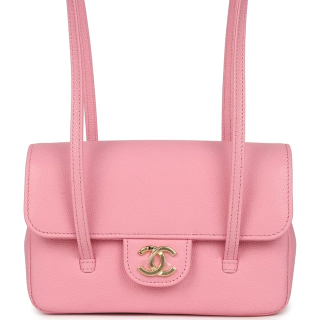 Chanel Mini Preppy Coco Clutch in Pink Caviar leather from Madison Avenue Couture
