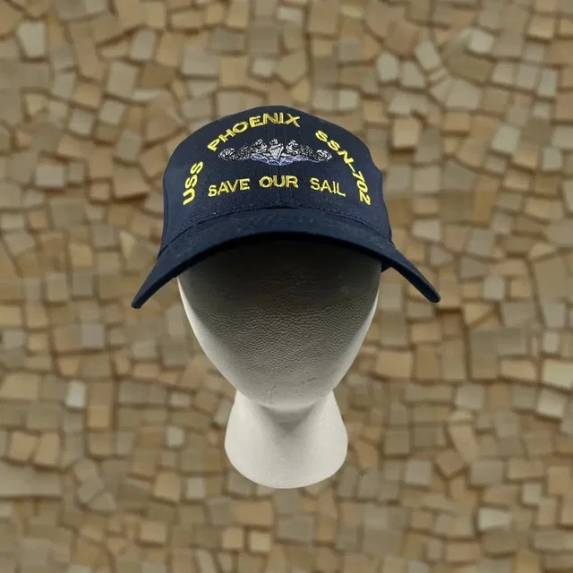 Bally Us Navy Hat Uss Phoenix Ssn-702 Ball Cap Embroidered Submarine Dolphins Adjustable One Size… in blue from Grailed