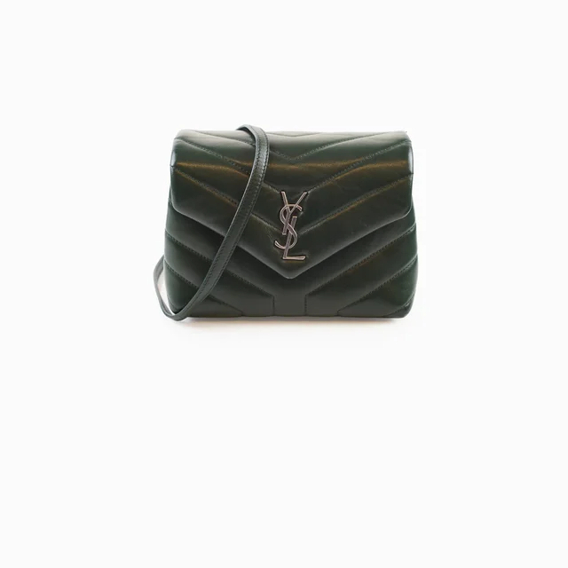 Saint Laurent Toy Loulou Vert Fonce in Green Leather from The Purse Affair