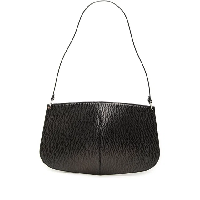 Black Louis Vuitton Epi Demi Lune Pochette Shoulder Bag in Black Leather from Designer Revival