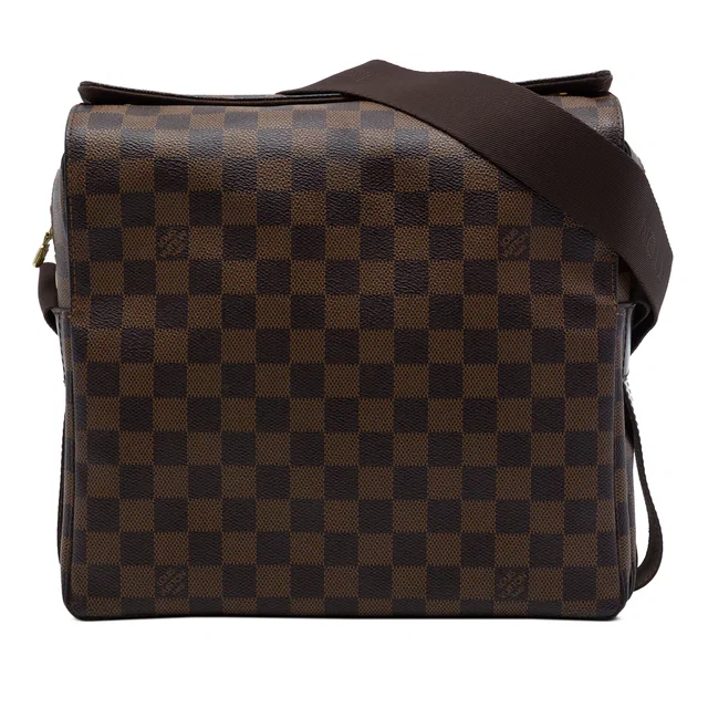 Brown Louis Vuitton Damier Ebene Naviglio Crossbody Bag in Brown Canvas from Designer Revival