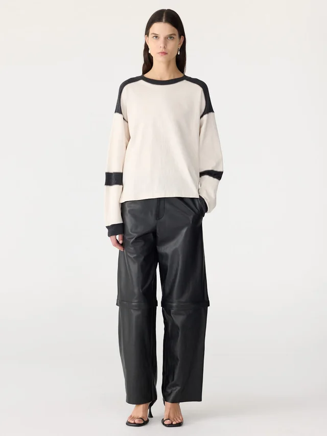 Bassike Long Sleeve Slouch Panelled T-Shirt from bassike, photo 1 of 1