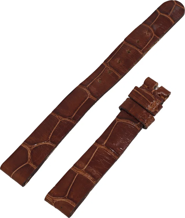 Patek Philippe Brown Alligator Strap (12mm X 11mm) in Brown Crocodile from Gray And Sons