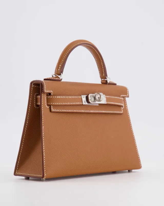 Hermès Mini Kelly II 20 Bag in Gold Epsom leather from Sellier, photo 13 of 21