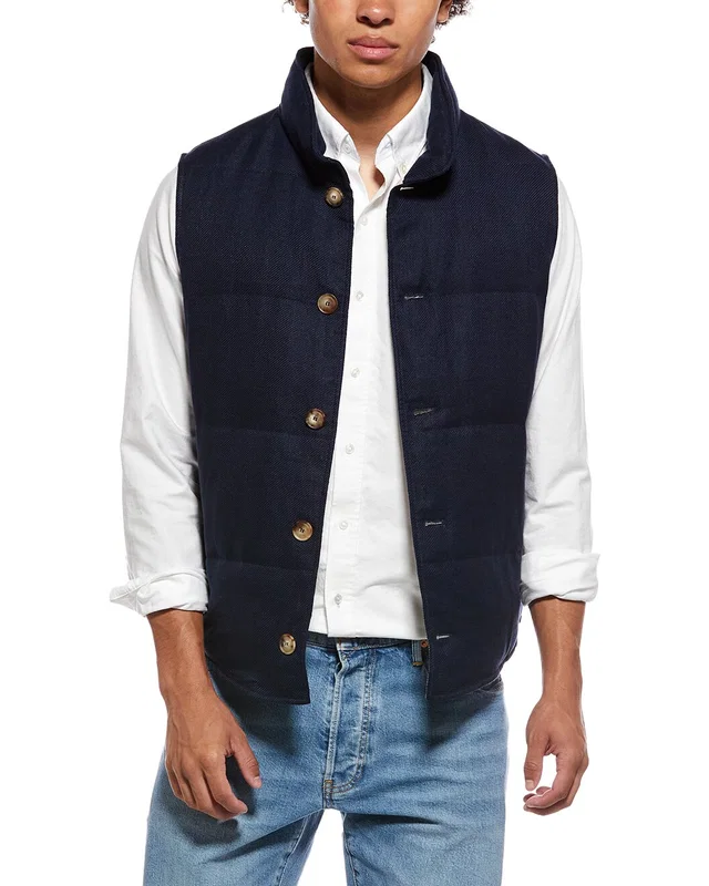 Brunello Cucinelli Linen & Wool-Blend Vest, image 1 of 1 from Gilt