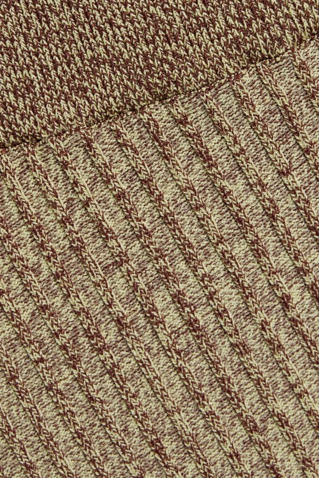 Ganni Mélange Ribbed-Knit Flared Pants in Brown, photo 4 of 4 from THE OUTNET