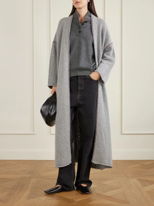 THE ELDER STATESMAN Glacier cashmere cardigan in Grey, photo 2 of 2 from NET-A-PORTER (Canada)