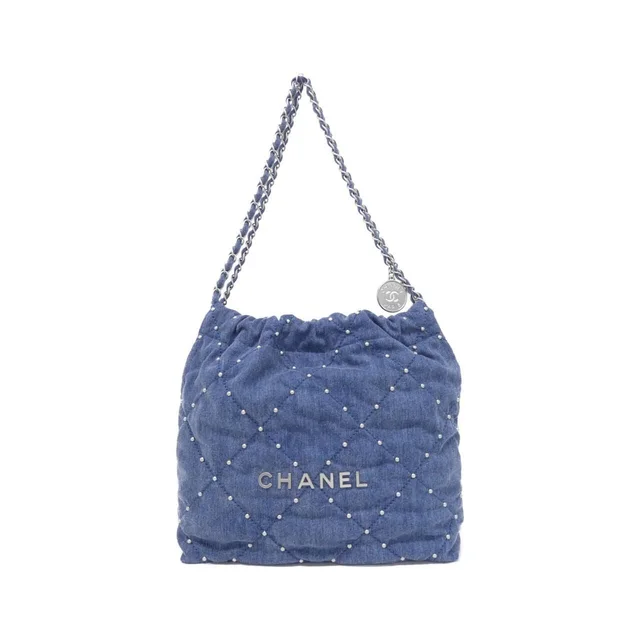 Chanel 22 Line Small Shoulder Bag in Denim from The Reluxe