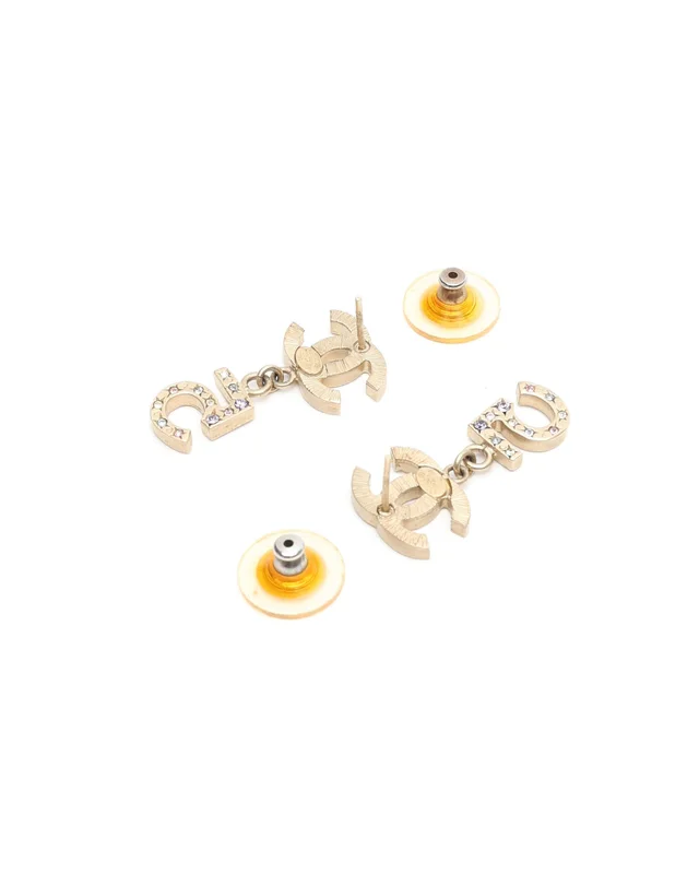Chanel No. 5 Rhinestone Earrings from A Retro Tale, photo 2 of 3