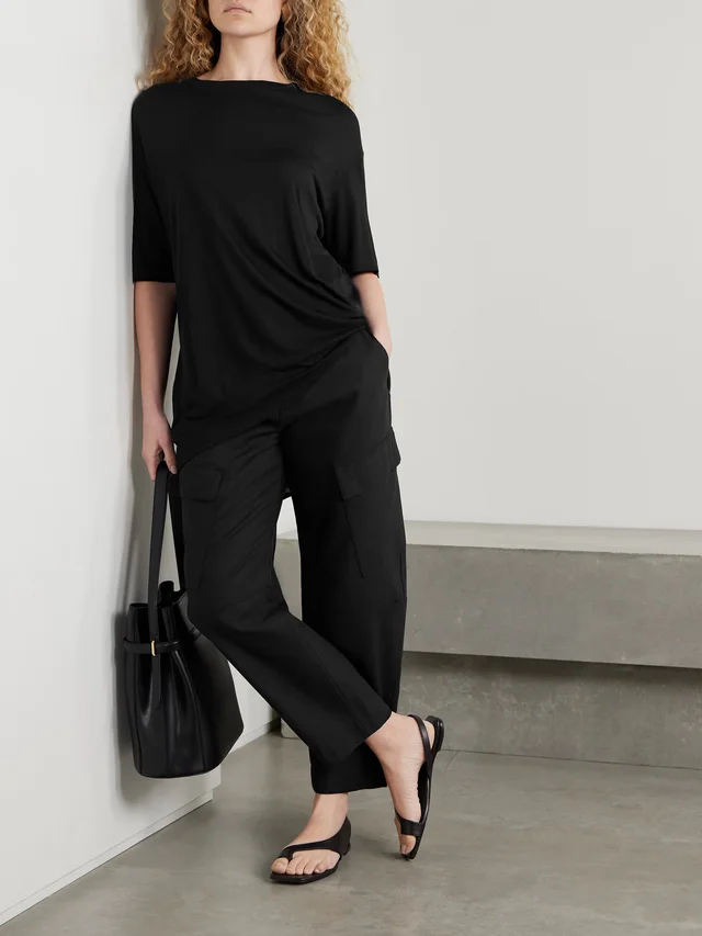 ANOTHER TOMORROW Boy Lyocell-jersey T-shirt in Black, photo 2 of 2 from NET-A-PORTER (Canada)