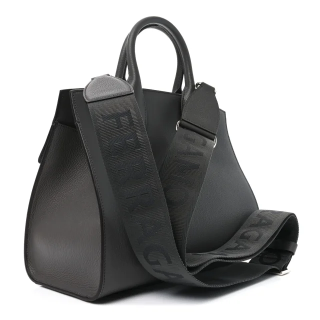 Ferragamo Medium Studio Soft Bag Grey in Grey Calfskin from FASHIONPHILE, photo 4 of 10