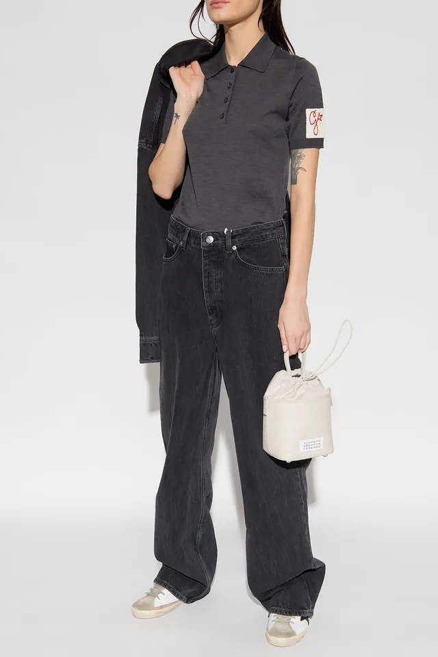 Golden Goose Deluxe Brand Logo-Patch Short Sleeved Knitted Polo Top, photo 5 of 5 from SENSER