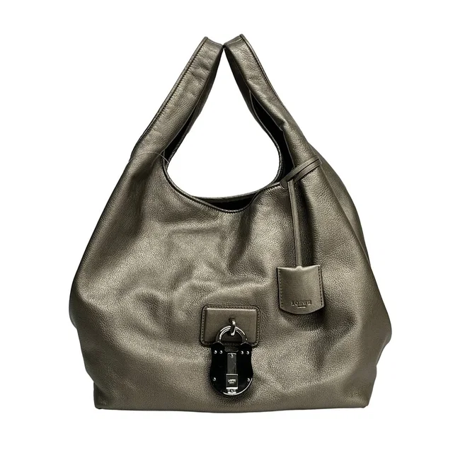 Loewe Tote Bag Karie Gray Beige Leather in Beige Leather from The Reluxe