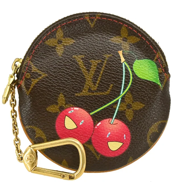 Louis Vuitton 2005 Cherry Porte Monnaie Rond Coin Case Wallet M95043 in Canvas from AMORE Vintage Tokyo