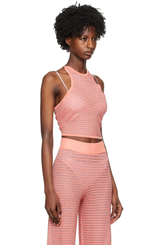 REMAIN Birger Christensen Orange Self-Tie Tank Top, photo 2 of 4 from SSENSE